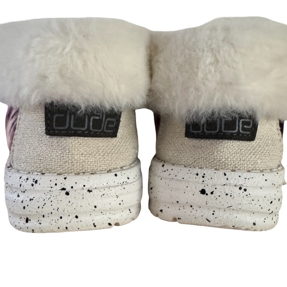 Girls Hey Dude Tie-Dye Faux Fur Lined Shoes - Picture 4 of 8